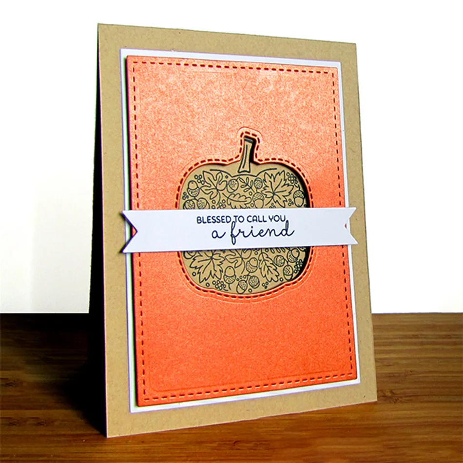 

Naifumodo Dual Stitched Pumpkin Grateful Word Die Set Metal Cutting Dies for Card Making Pumpkin Dies In Scrapbooking New 2019