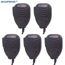 5 pçs rádio handheld micro alto falante microfone para baofeng bfuv5r walkie talkie pofung UV 5R BF 888S portátil presunto cb rádio em dois sentidos