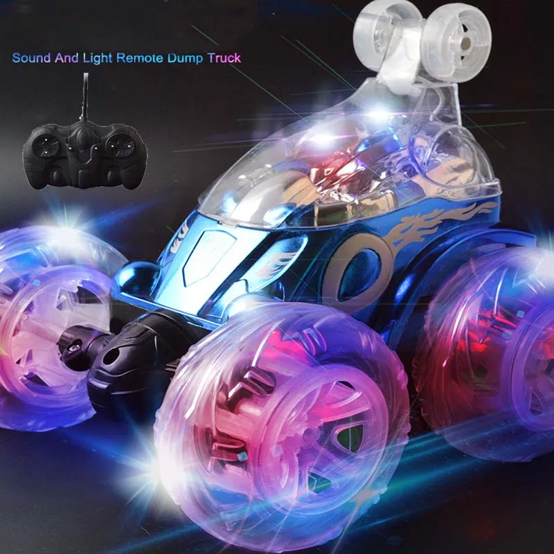 Jiangtao Brinquedo de carro de dublê com controle remoto com luzes LED  piscantes 360° caindo para crianças, meninos e meninas,Multicolorido :  : Brinquedos e Jogos
