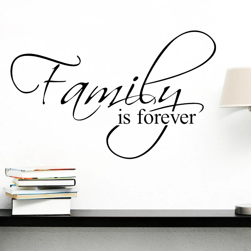 family is forever quotes wall decals living room home decorative