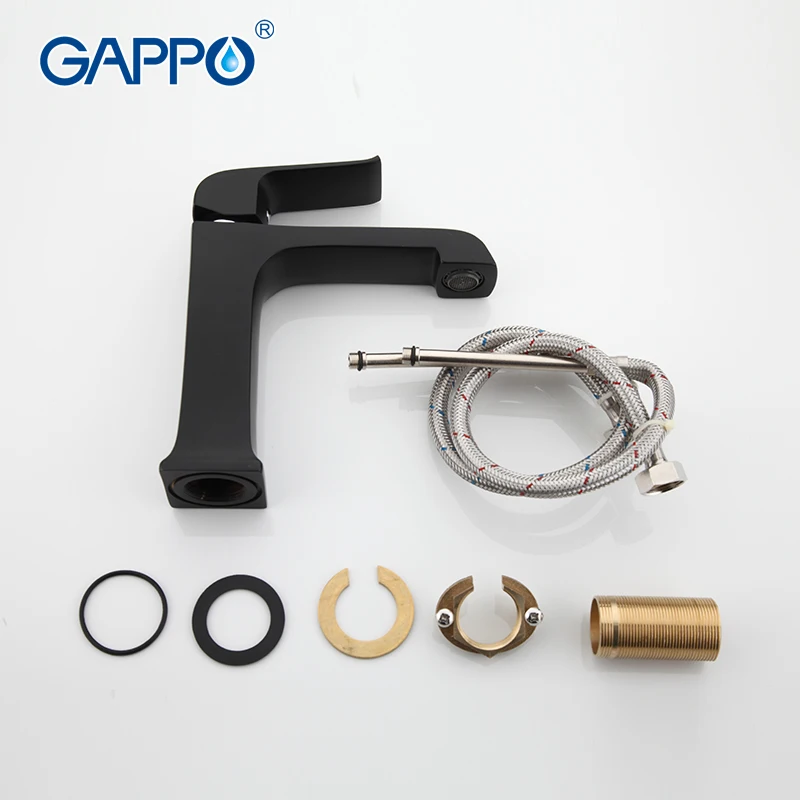 GAPPO Черный кран для ванной комнаты на бортике латунный Смеситель для раковины водопад torneira кран grifo с одной ручкой GA1050