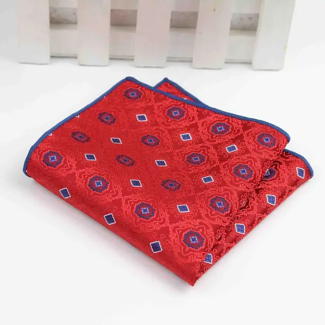 Men Suits Polyester Designer Handkerchiefs Woven Printing Pocket Square