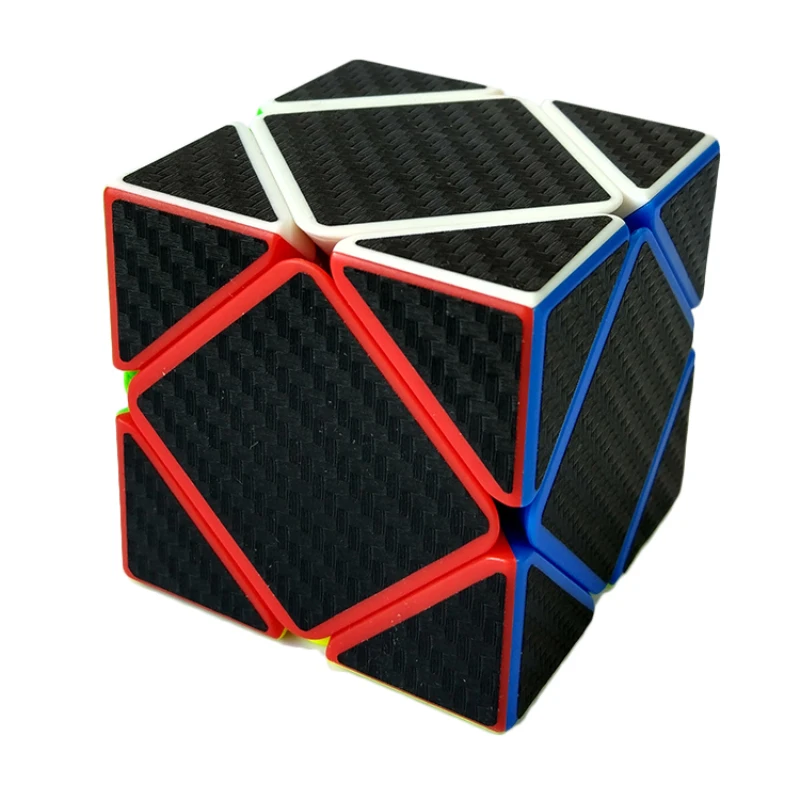 Углеродного волокна Стикеры алмаз, Магический кубик, Скорость Гладкий куб головоломка твист образовательные игрушки для детей, подарок(C5