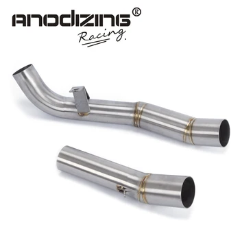 

Motorcycle Exhaust Middle Pipe Round Stainless Steel Link Pipe Muffler For Kawasaki Z1000 2007 2008 2009 Without Exhaust