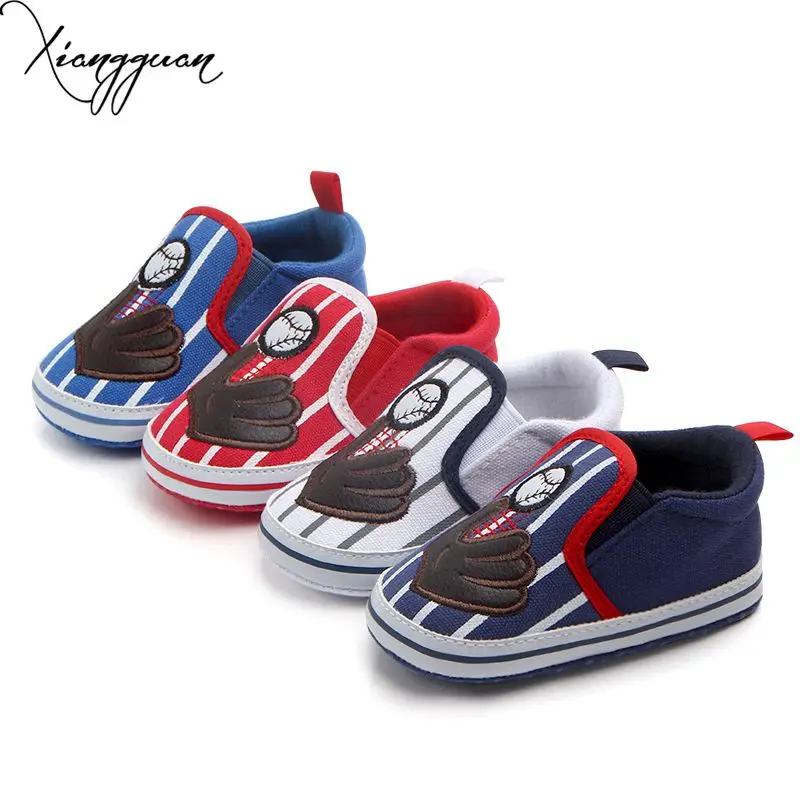 Spring Autumn Soft Sole Baseball Design Cotton Baby Boys Casual Shoes For 0 15 Monthsin First