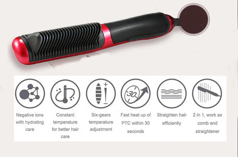 Новинка; Лидер продаж электрическая щетка для волос выпрямитель железные инструменты автоматический LCD Контроль температуры