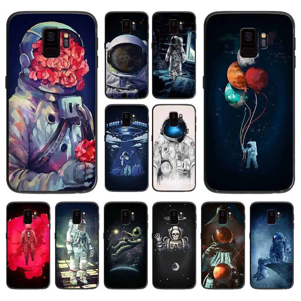 Роза астронавтов to the moon для samsung Galaxy A5 A6 A7 A8 A9 2018 2019 плюс M10 M20 M30 мягкий чехол