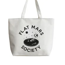 Для плоского Марса society холщовые сумки-тоут сумка для покупок с персонажем из мультфильма на плечо многоразовый шоппер продуктовые сумки GA734