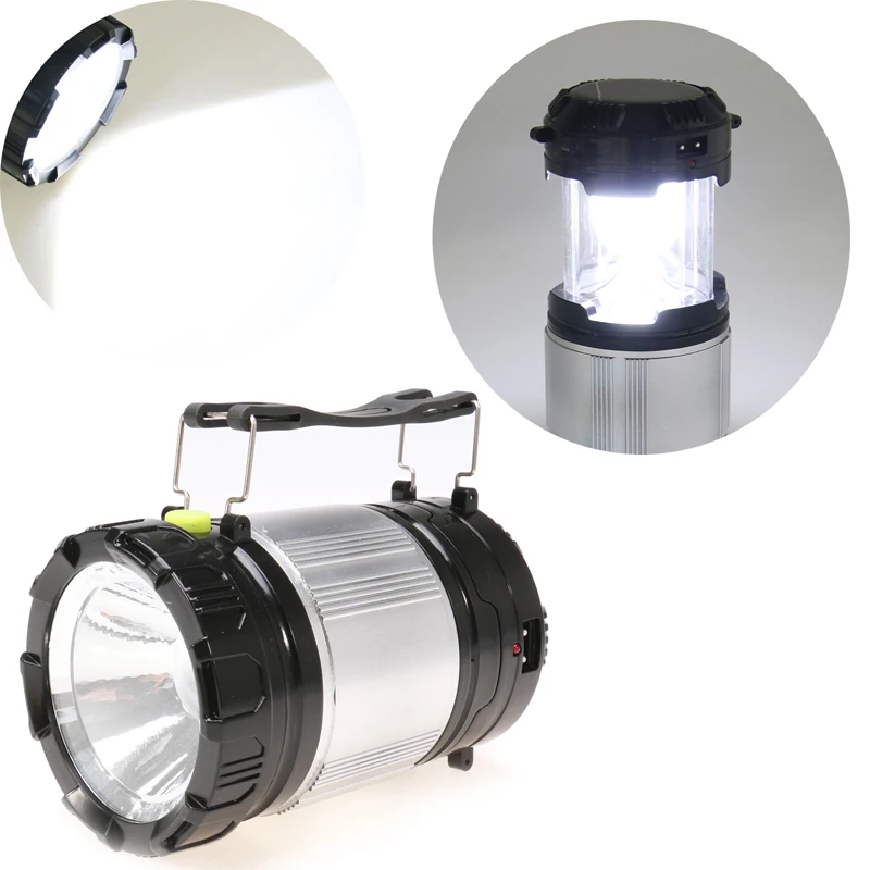 Multifunction Solar Zoom Camping Lamp Led Flashlight Lanterna Mobile