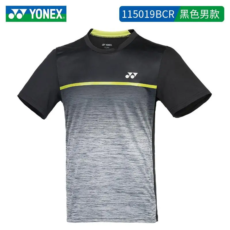 Yonex мужские футболки для бадминтона дышащие удобные быстросохнущие фитнес соревнования с коротким рукавом спортивные футболки - Цвет: Армейский зеленый