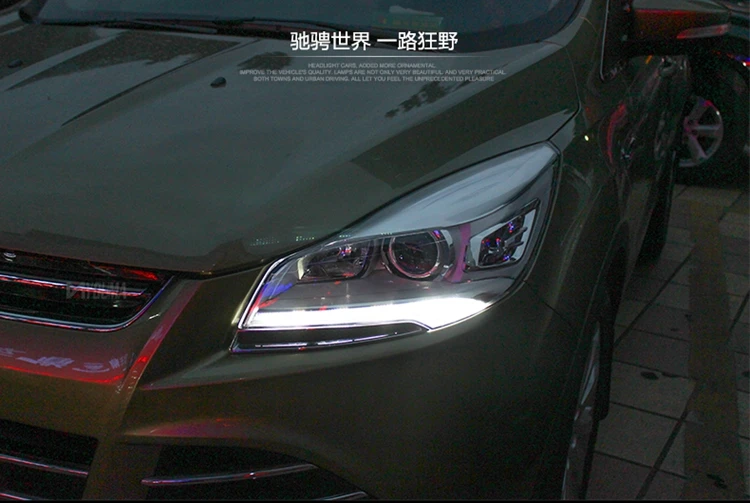 AKD автомобильный Стайлинг для Ford Escape фары- Kuga светодиодный фонарь DRL Hid головной фонарь Ангел глаз биксеноновый луч аксессуары