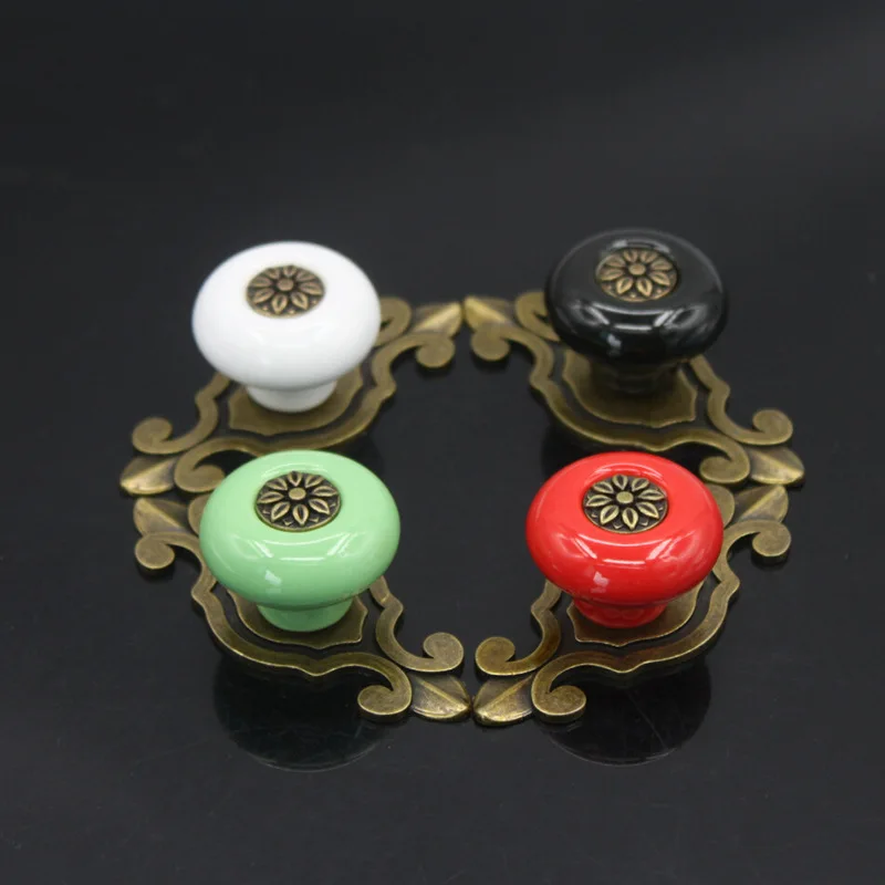 Ceramic Knobs Dresser Knobs Drawer Knobs Pulls Handles Backplate
