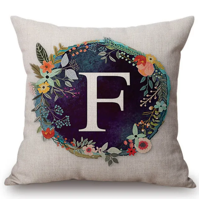 Nordic Fiore Anadem Lettere di Alfabeto Divano Panca Decorativo Caso Cuscino di Nordic Fiore Anadem Lettere di Alfabeto Divano Panca Decorativo Caso Cuscino di