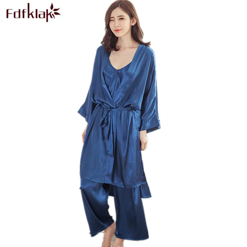 Buy Fashion Home Clothes 3 Pieces Sexy Pyjamas Women Spring Summer Pajama Set