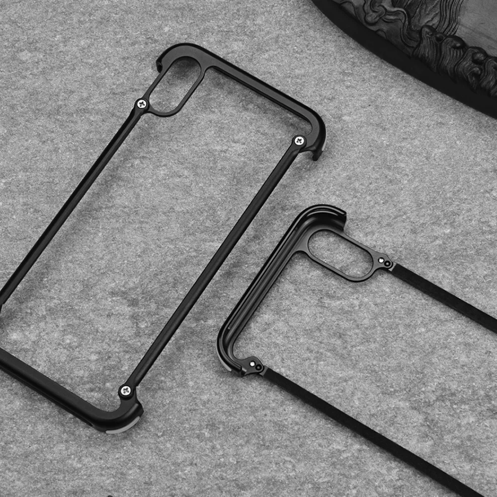 OATSBASF Роскошный металлический чехол Airbag Redmi Note 7 индивидуальный бампер тонкий для