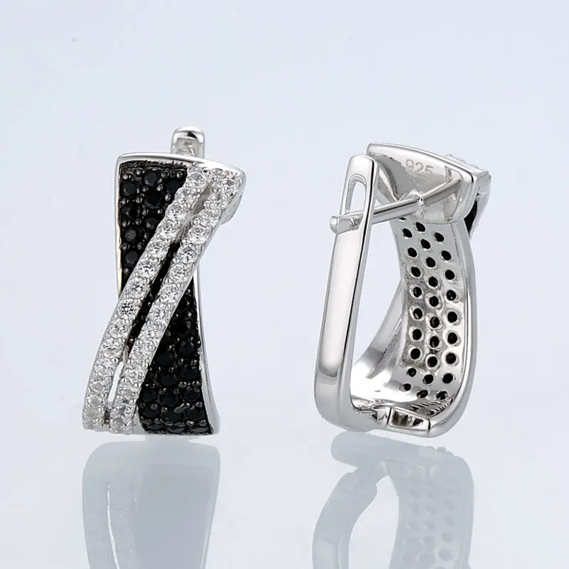 Silver Earrings E303189BSNZSL925-SV3-W