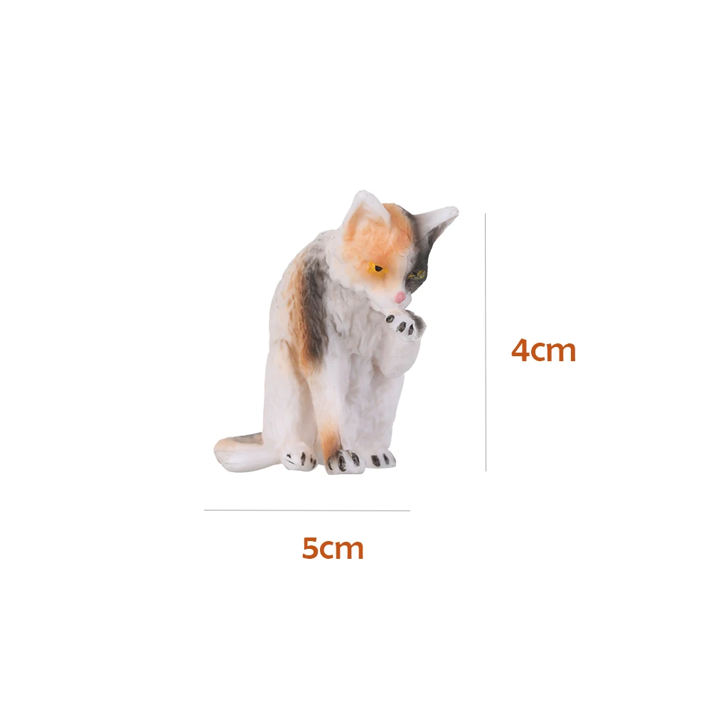 Моделирование мини-Ферма кошка животное модель маленькие пластиковые фигурки украшение дома фигурка украшения аксессуары подарок для детей игрушка Sta - Цвет: calico cat