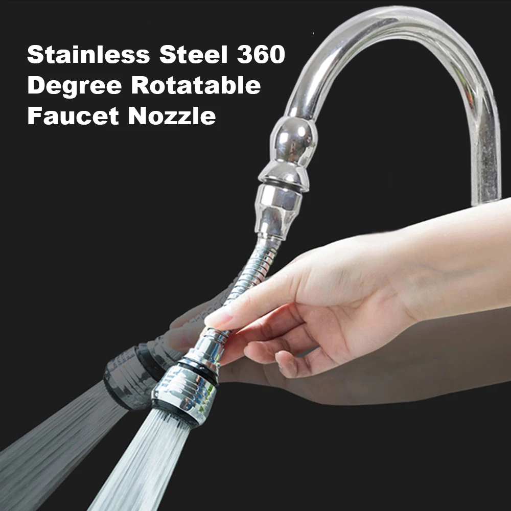 

Stainless Steel Flexible Water Saving Tap Faucet Nozzle Sprayer 360 Degree Swivel Aerator Diffuser Sink Faucet Sprayer