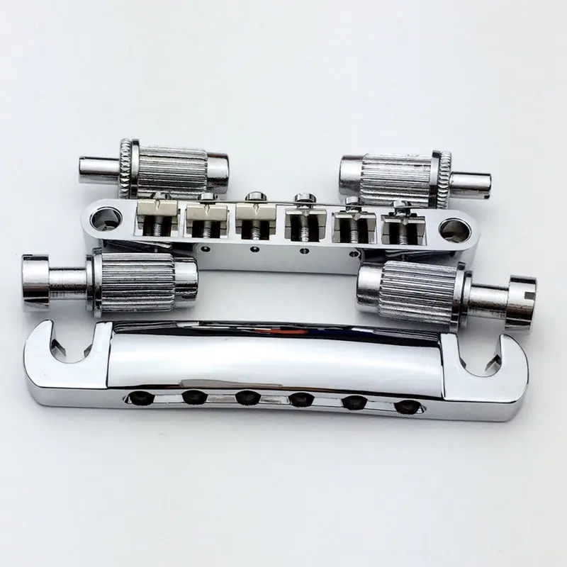 

Tune-O-Matic Bridge Stop Bar Set for LP Ep Guitar Chrome Color