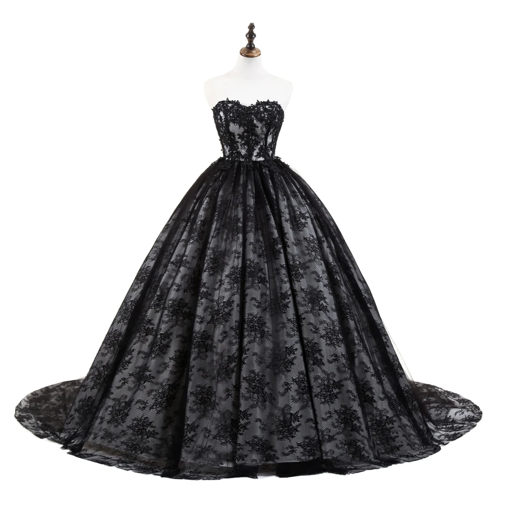 

2018 Black Vestido Debutante Gowns Ball Gown Quinceanera Dresses Sweetheart 3D Flowers Sweet 16 Dress Vestidos De 15 Anos