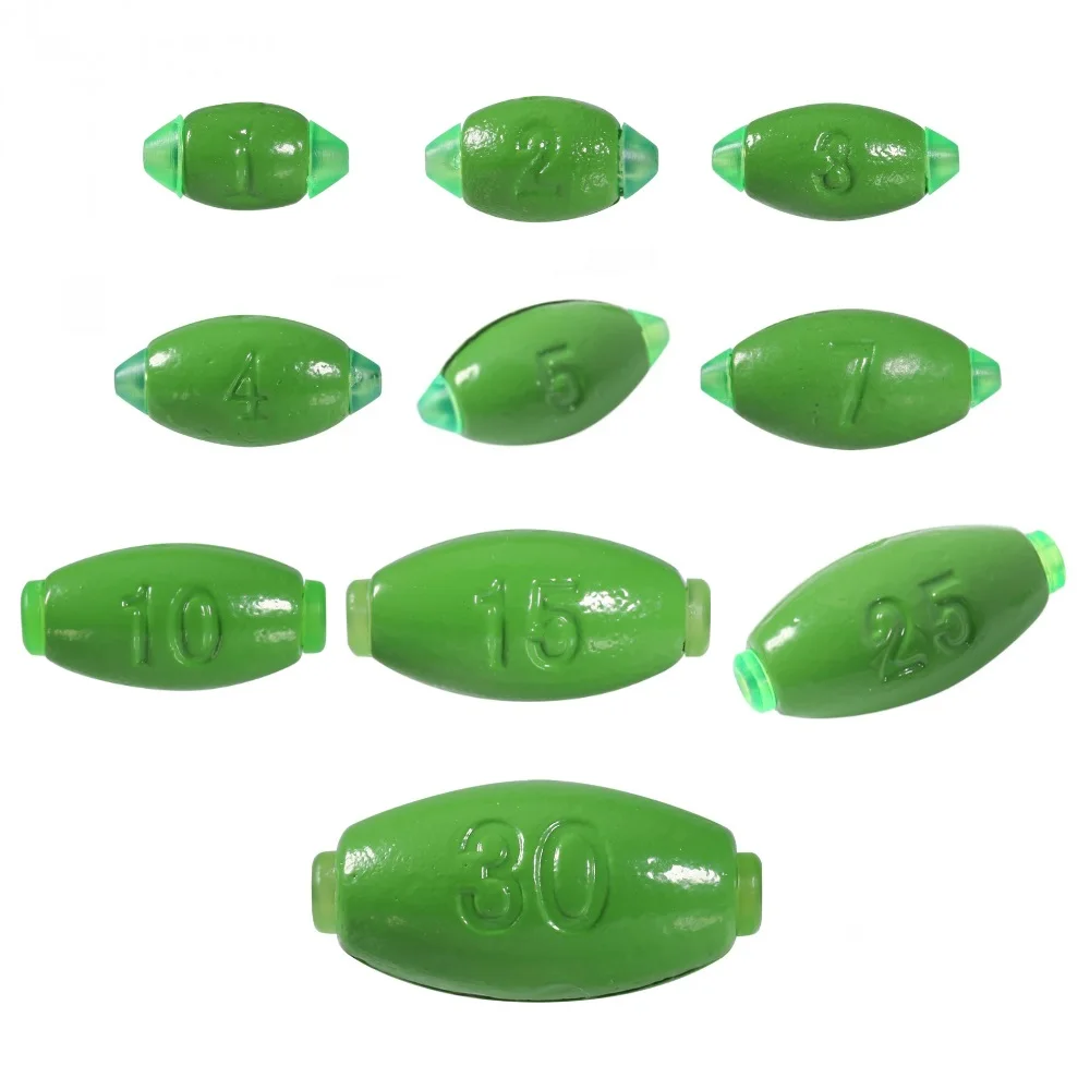 

10pcs/lot Lead Sinker Weights 1g-50g Olive Shape Quick Insert Un Line Fishing Lead Sinker Carp Fishing Tackle Kits Accessories