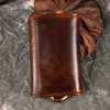 Original Leather Men Fashion Multifunction Coin Wallet Car Remote Case Key Ring Case Holder Chain Designer Key Package Bag 230-C ► Photo 2/6