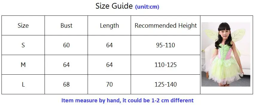 Vocole/Сказочный Зеленый костюм феи Динь-Динь для девочек; детский маскарадный костюм на Хэллоуин с Динь-Динь