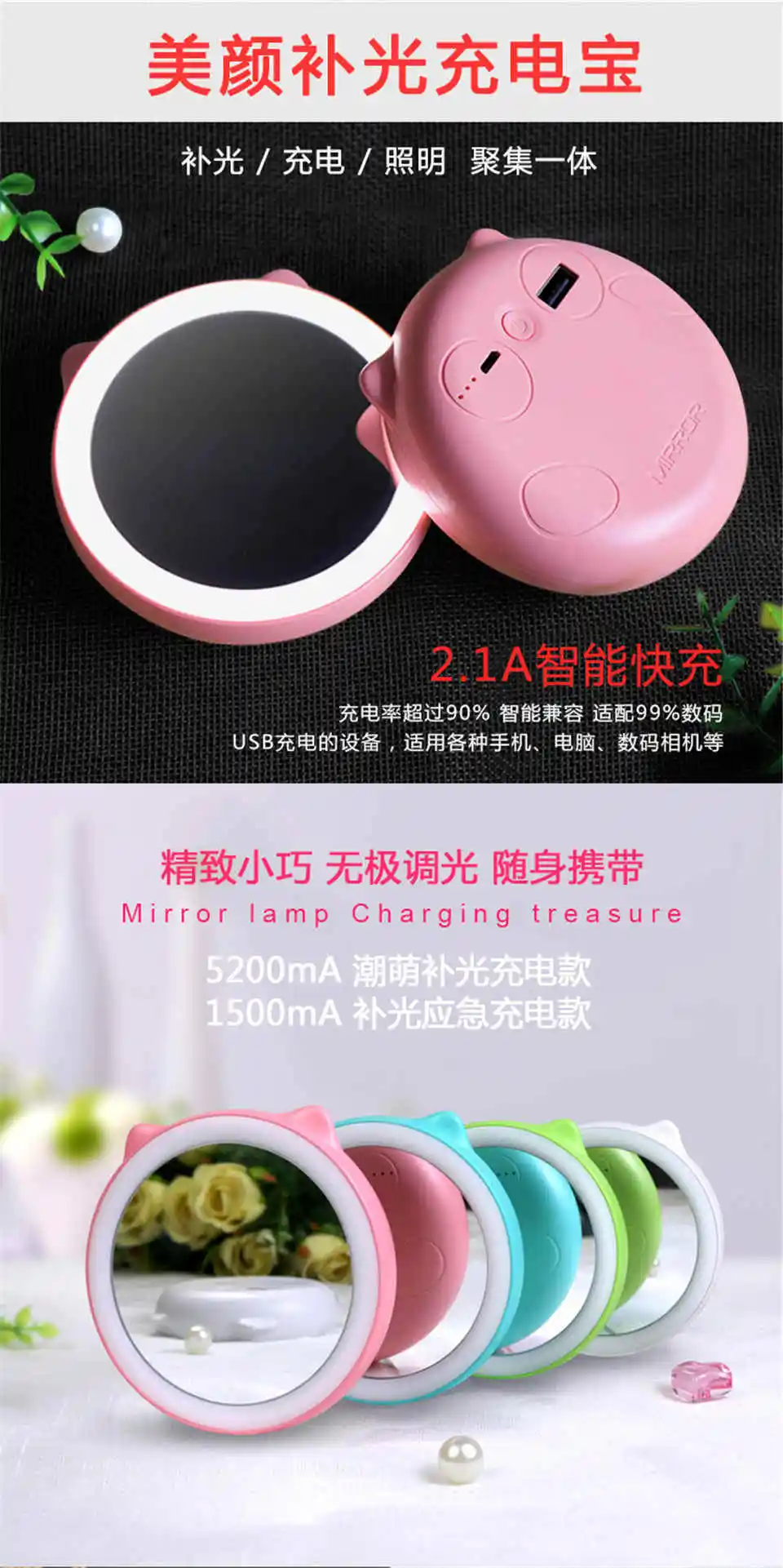photograph light with Mirror power bank0