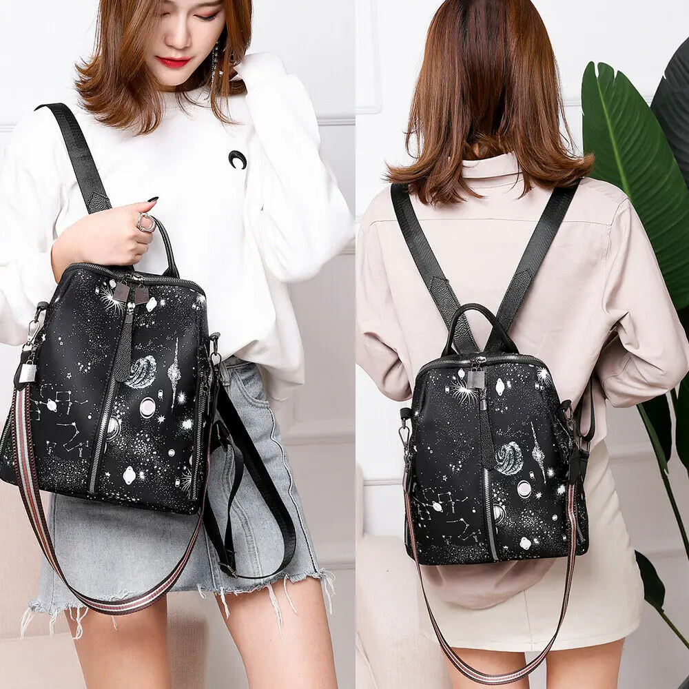 

2019 The Newest Fashion Bags Suit More Clothing Women Classic PU Leather Backpack Anti-Theft Rucksack School Shoulder Bag Black