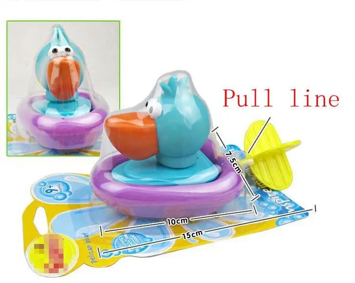 Высокое качество Тяговая линия лодка детская игрушка для ванны backguy играть в воде Заводной ребенок игрушка плавать воды игрушки Дети Заводной кукла подарок