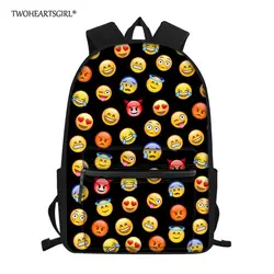 Twoheartsgirl Детские рюкзаки для детского сада школьный 3D Милый Emoji основной Детский рюкзак детские школьные рюкзаки для девочек и мальчиков