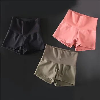 

Comfy Wide Rib Waistband Sport Fitness Shorts Women Seamleass High Waist Workout Running Shorts Slim Fit Quick Dry Gym Shorts
