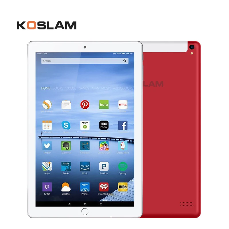 KOSLAM New 10.1 Inch Android Tablets PC Tab Pad IPS Screen Quad Core 1GB RAM 16GB ROM Dual SIM Card 3G Phone Call 10.1