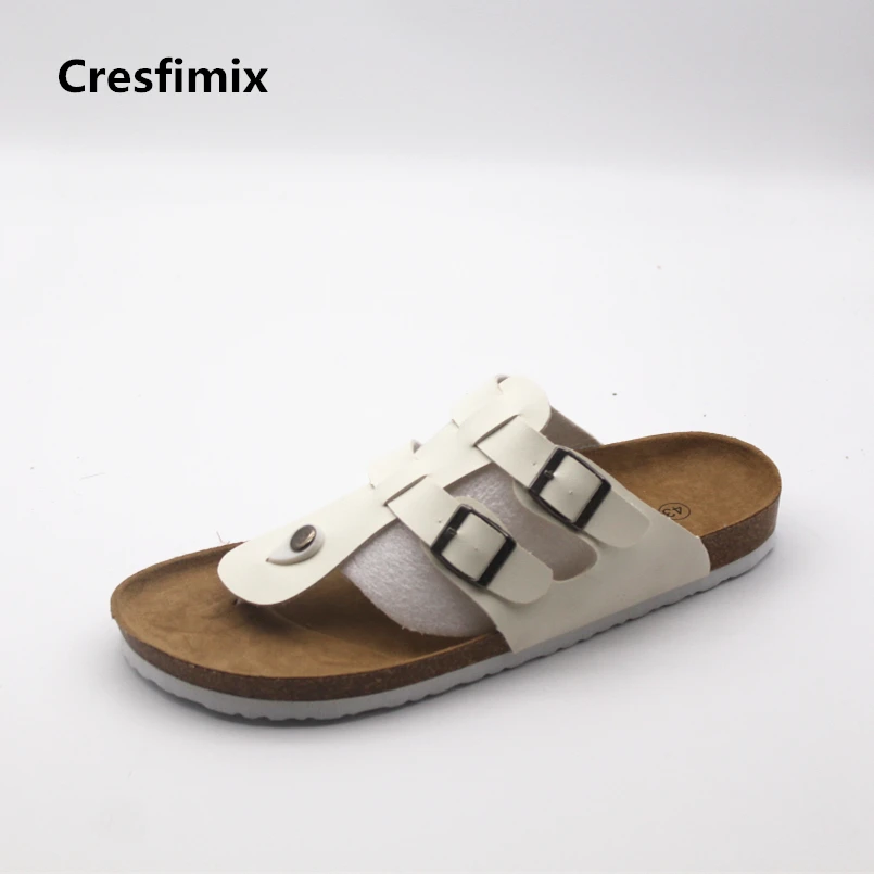 Cresfimix/мужские крутые пляжные шлепанцы унисекс; модные Вьетнамки; большие размеры 35-45; женские повседневные крутые вьетнамки из искусственной кожи