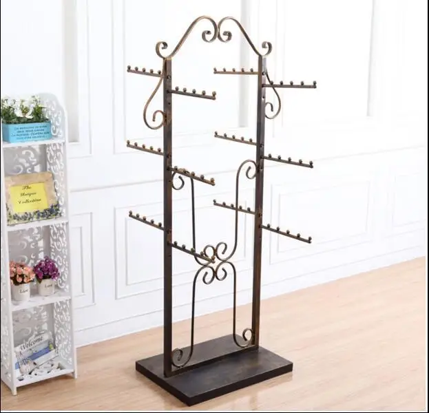 

Iron display stand, shelf, clothing store, floor, bra, white Double