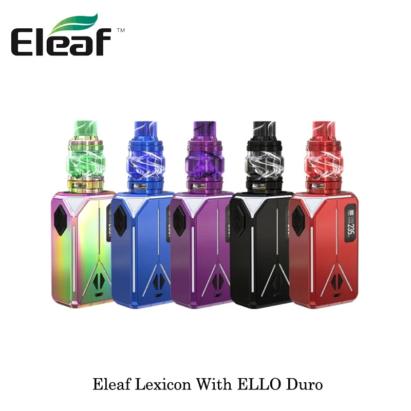 

Eleaf Lexicon Kit 235W Electronic Cigarettes Lexicon Box Mod Vape With ELLO Duro Tank E-Cigarettes Vaporizer By 18650 VS ijust 3