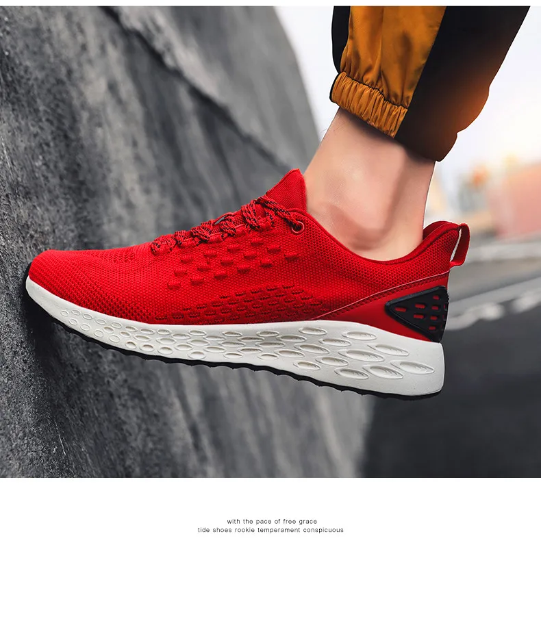 Пожарная спортивная обувь для мужчин Flyknit Air Mesh открытый унисекс кроссовки тренд прогулочная обувь весна zapatos hombre мужские кроссовки