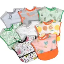 Непромокаемое покрытие для девочки, мальчика, ребёнка Junior Bib короткий рукав накидка для творчества детские нагрудники из ЭВА слюнявчик легко чистить милый ребенок Слюнявчик