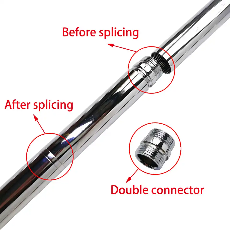 tubo interior de hierro de 25mm de diametro m10 hilo femenino tubo hueco de metal galvanizado tubo recto para lampara de mesa diy lampara de pie