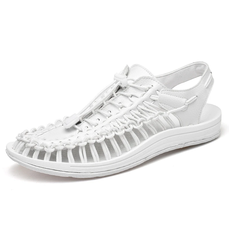 

2019 summer new hand-woven men and women shoes breathable casual shoes men and women flat shoes