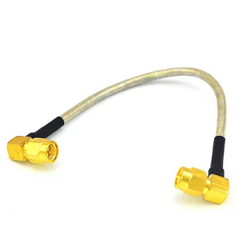 

10 pcs/lot RG402 15cm Semiflexible SMA Male to SMA Male Right Angle Connector Pigtail Extension Cable