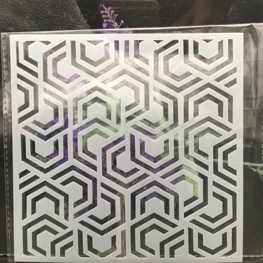

15cm Geometry Texture 95 DIY Layering Stencils Wall Painting Scrapbook Coloring Embossing Album Decorative Card Template