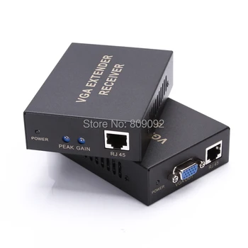 

Remote VGA Network Extender Sender + Receiver with Audio up to 300M RJ45 for PC