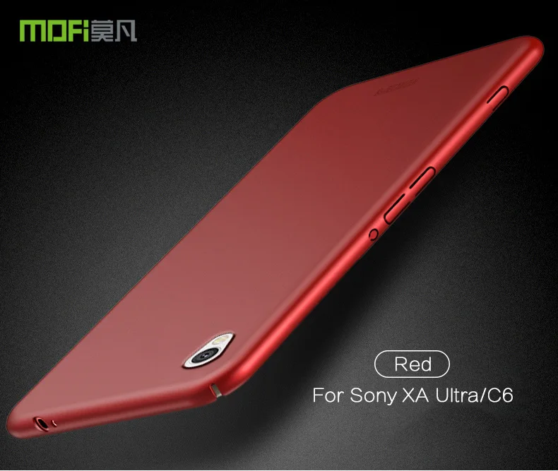 Red Для sony Xperia XA Ultra C6 чехол Полный MOFI чехол жесткий PC чехол для телефона для sony Xperia XA Ultra Dual F3212 F3216 чехол - Цвет: Red