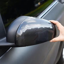 1 пара углеродного волокна автомобиля зеркало заднего вида покрытие Стайлинг Литье отделка наклейка для Smart New fortwo аксессуары