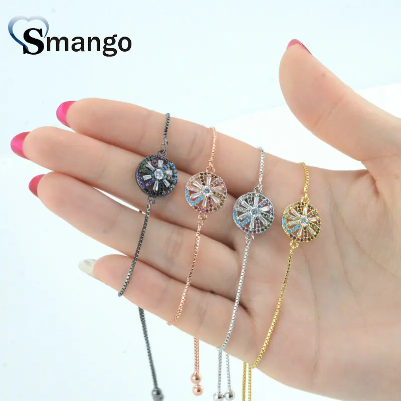

5Pieces 2019 New Arrival! The Rainbow Series, Women Fashion Flower Shape Bracelet,Four Colors,Can Mix