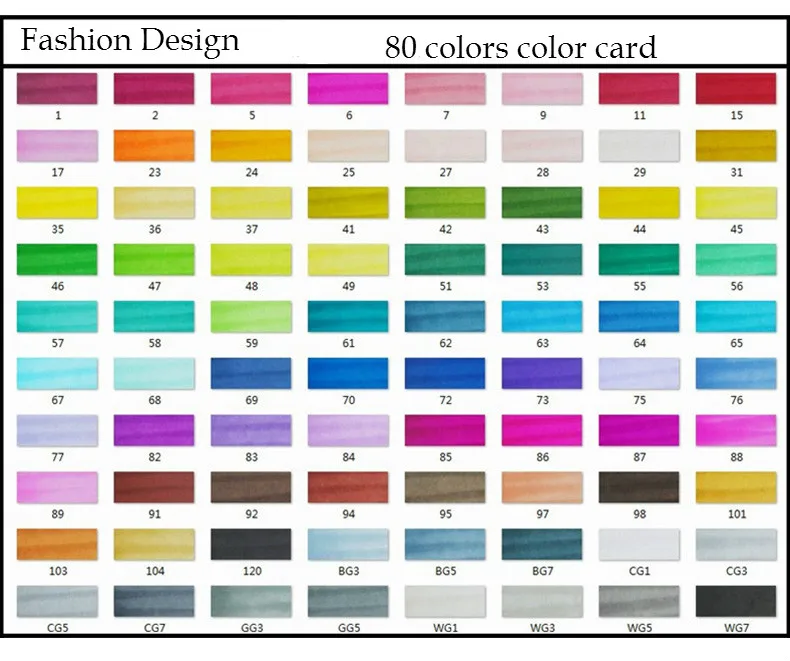 Ручной разноцветный дизайн маркер ручка двойной наконечник кисть тонкий наконечник спиртовое масло Эскиз Маркер 80 цветов ручная роспись манга рисунок дизайн набор