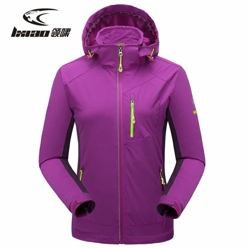 LXIAO весна осень женские походные куртки кемпинг горная куртка водонепроницаемая куртка женская ветровка Женское пальто - Цвет: Фиолетовый