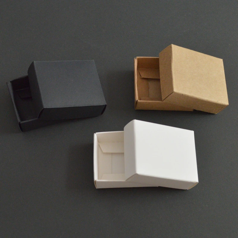 10pcs/20pcs small gift boxes lid carton box white black paper gift box