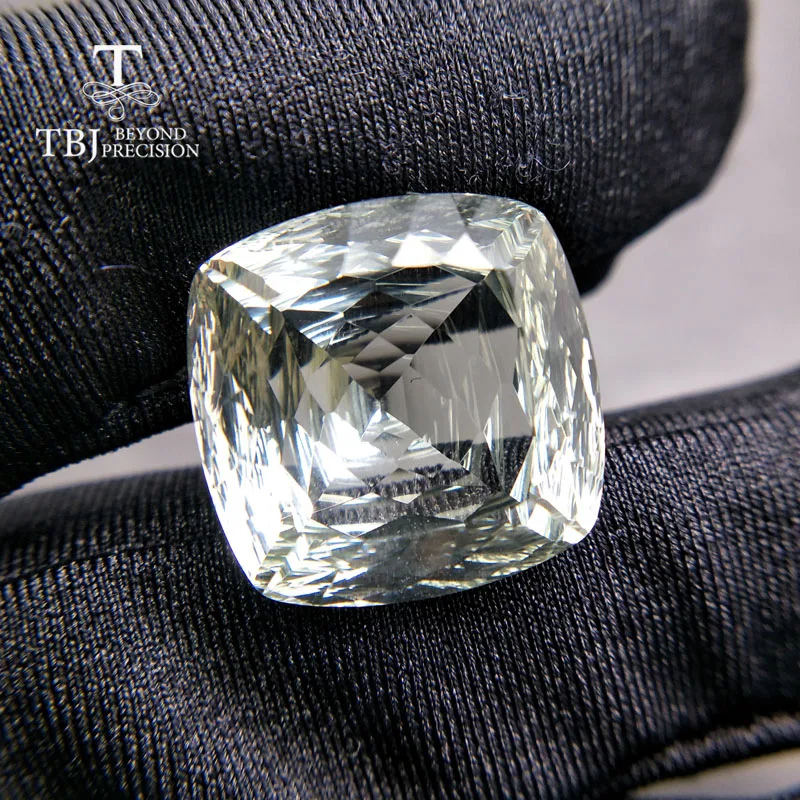 Tbj, натуральная большая зеленая Подушка цвета аметиста 17 мм, 19.40ct сотовая огранка драгоценный камень для самостоятельного изготовления ювелирных изделий